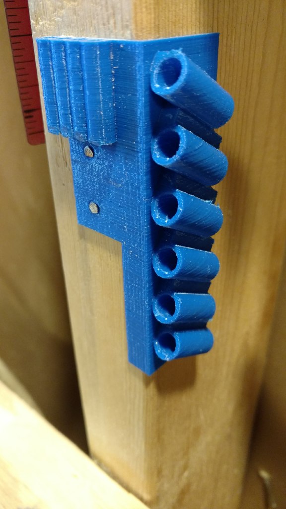 Stud mount tool rack for hex keys and needle files