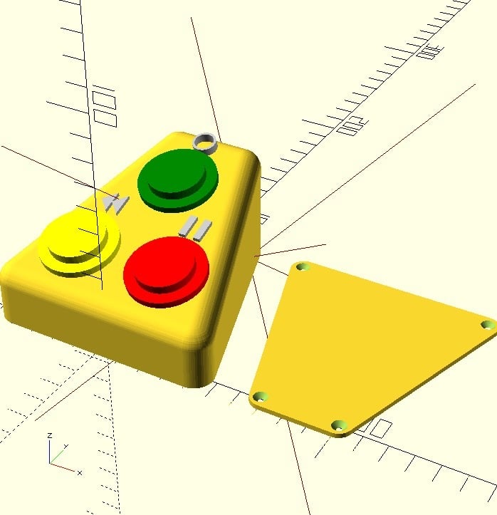OpenSCAD button wrappers for interface clothing