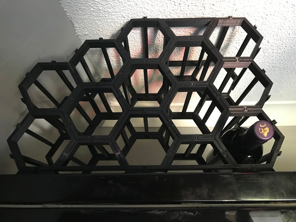 Half Hexagon Parts for Modular Wine Rack by Vanson