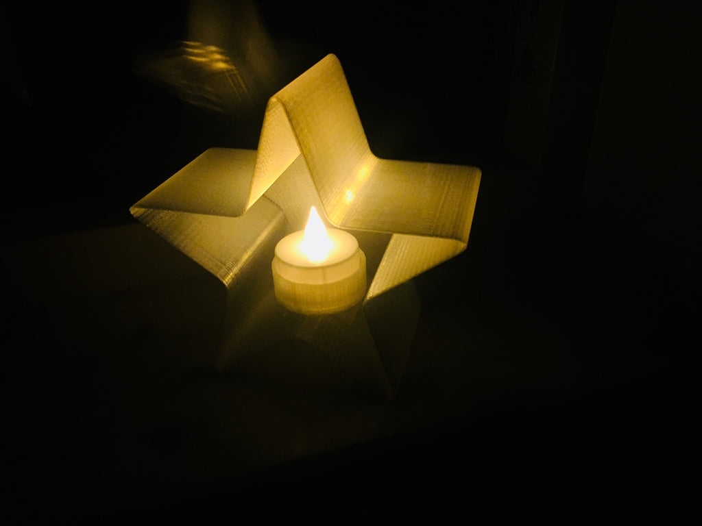 Christmas decoration: Christmas star for LED lights or LED candles