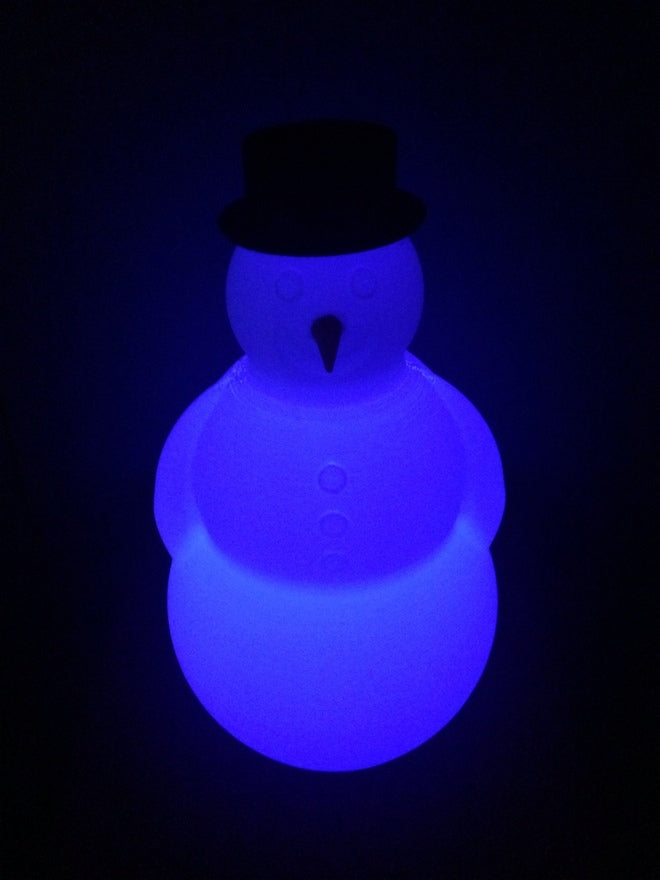 Spiral Vase Snowman Lamp for Christmas and Winter
