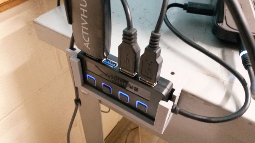 Desk Holder for Sabrent 4-Port USB Hub