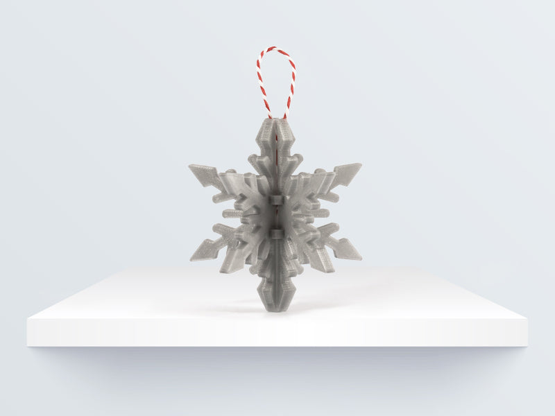 Christmas Tree Ornament: Snowflake Shaped