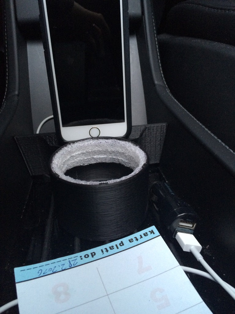 Updated Tesla iPhone and cup holder for Model S