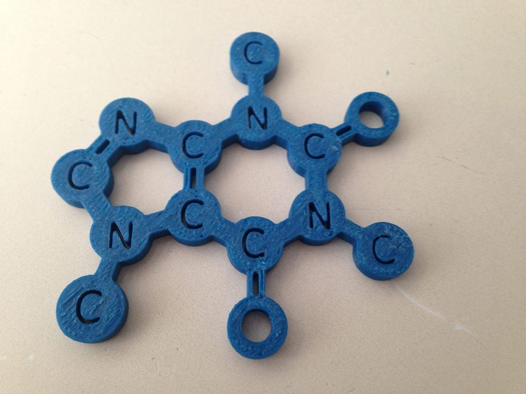 Caffeine Molecule Placemat for Coffee Cups