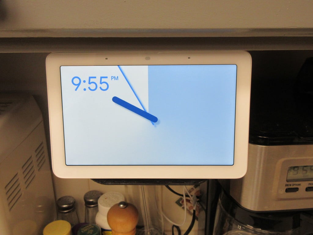 Google Nest Hub suspension for under a cupboard/table