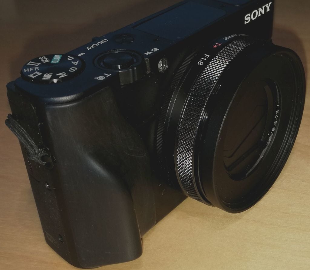 Grip for Sony RX100 compact camera