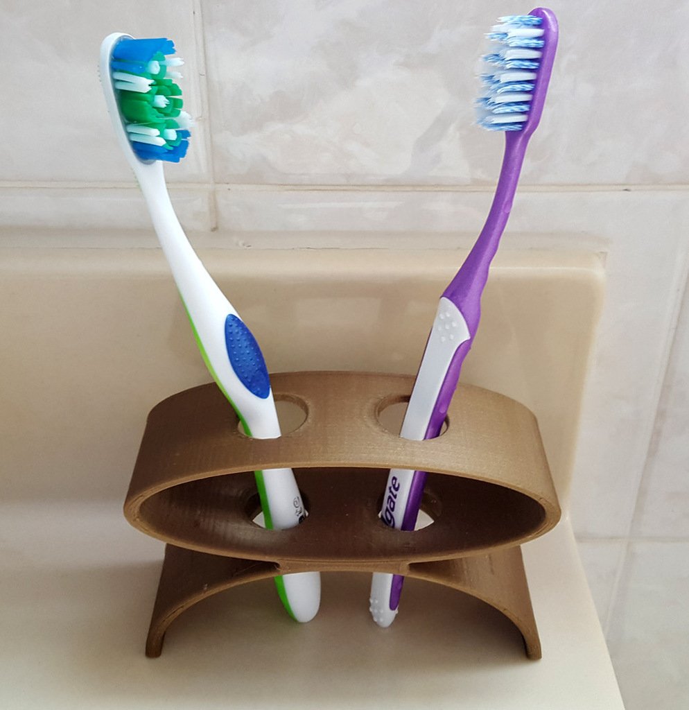 Double toothbrush holder