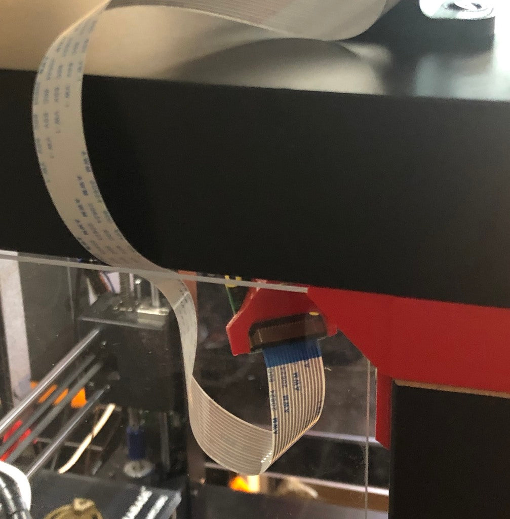 Raspberry Pi camera mount with 45 degree angle for IKEA Lack cabinet