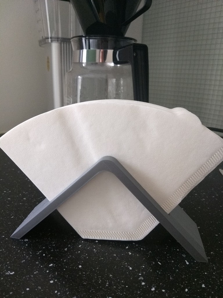 Coffee filter holder in two parts