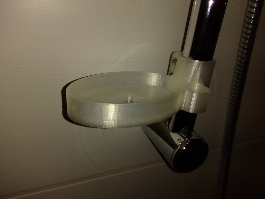 Small shower tray for 25mm shower rod