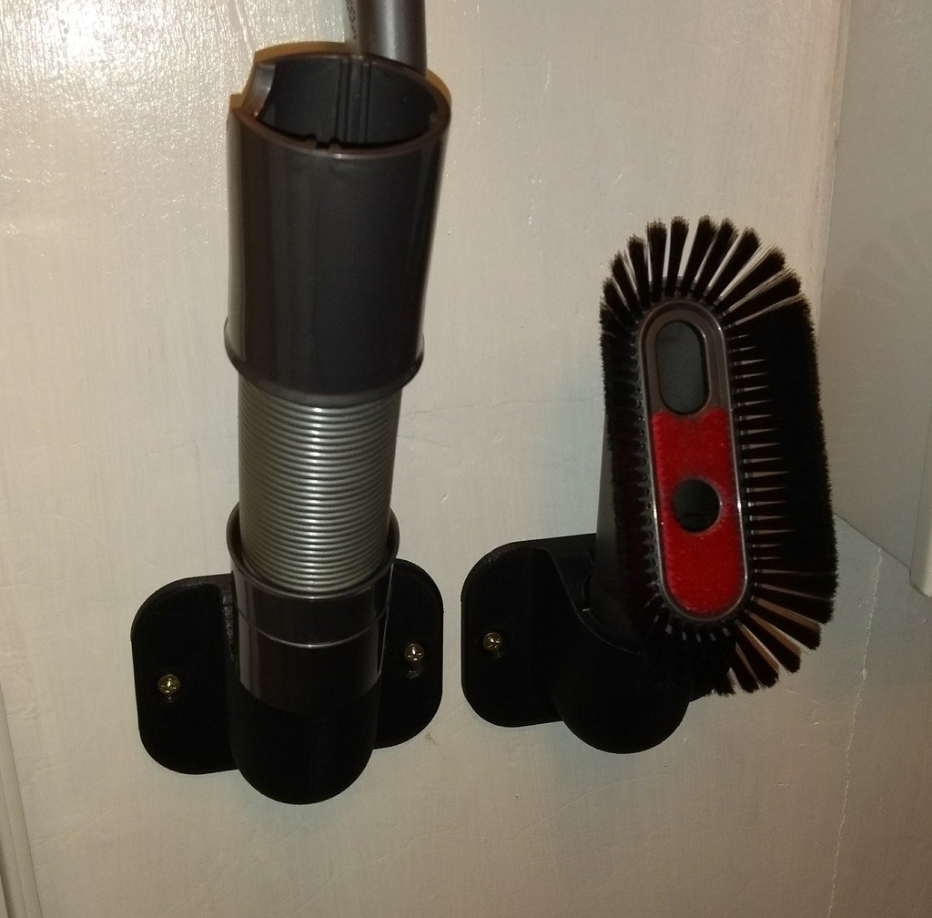 Wall-mounted tool holder for the Dyson V10 Animal