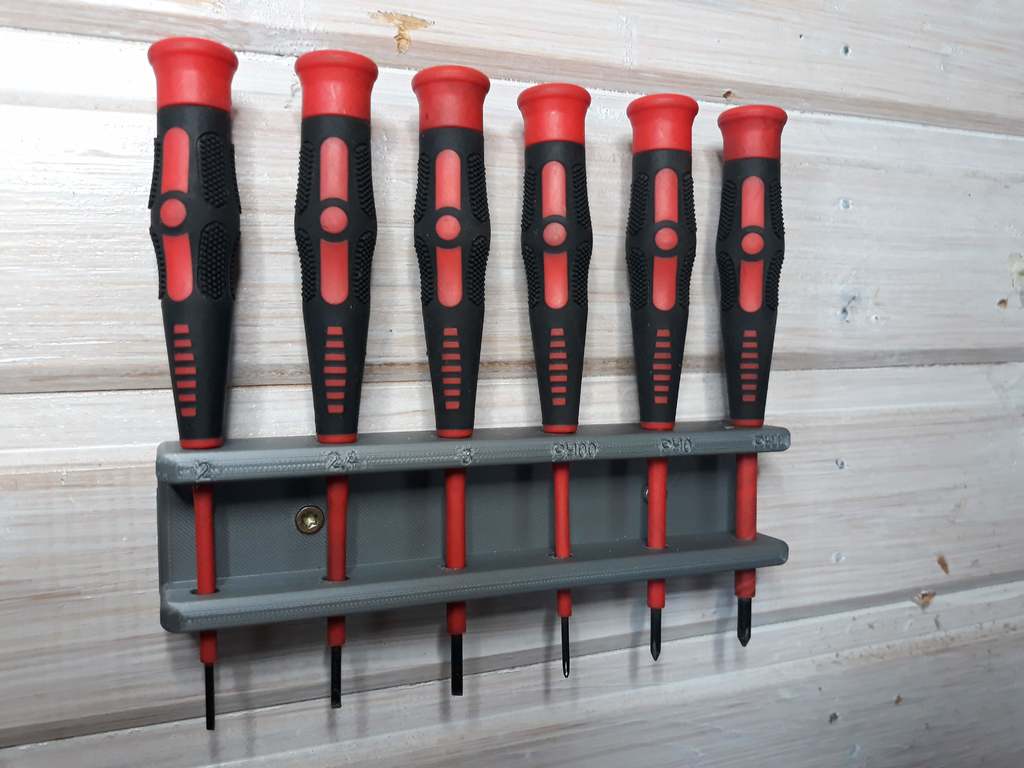 Wall-mounted holder for screwdriver set