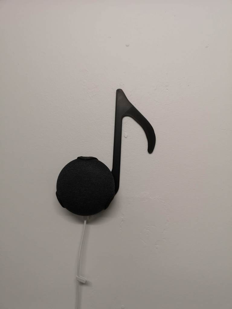 Google Home Mini wall holder with music note
