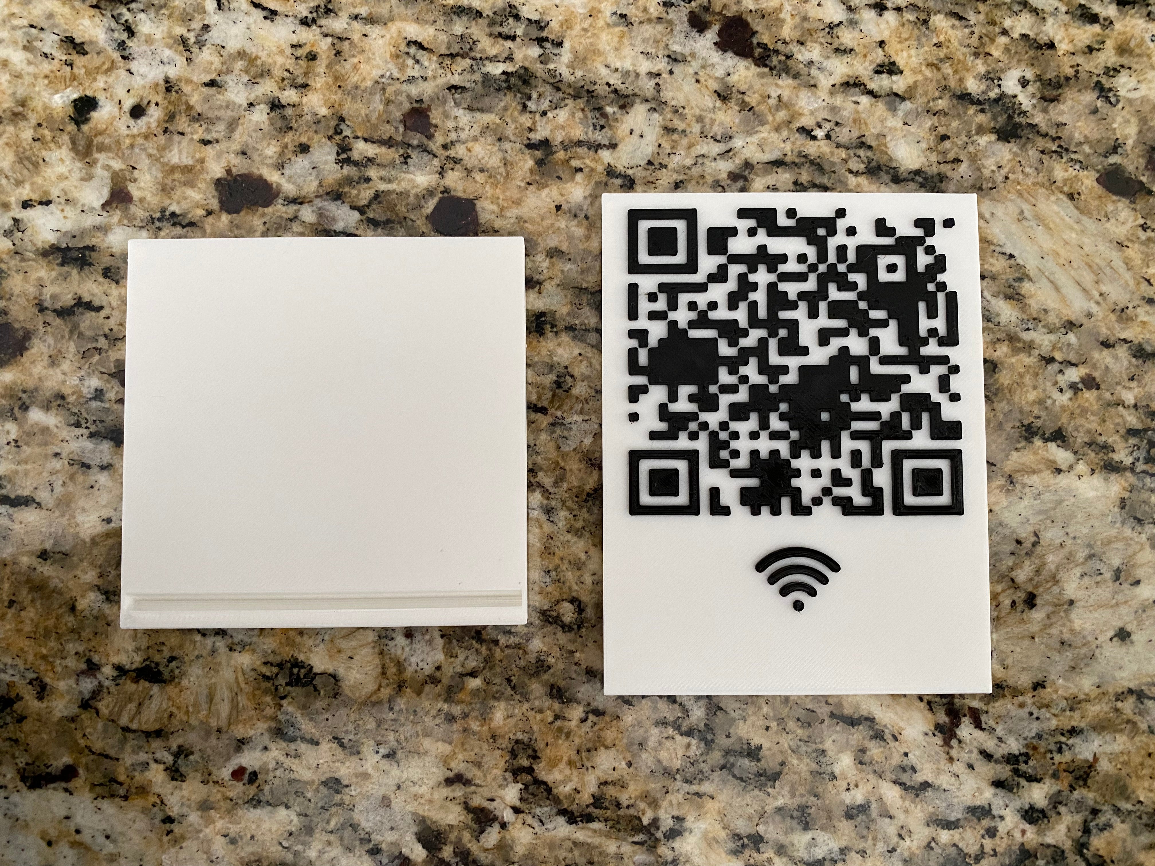 WiFi QR code sign with stand