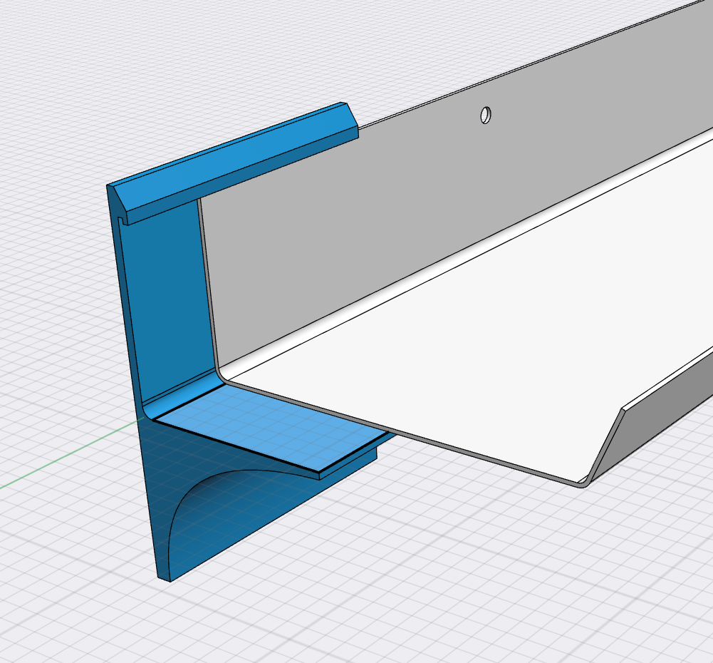 Wall shelf bracket for IKEA Malmback without drilling required