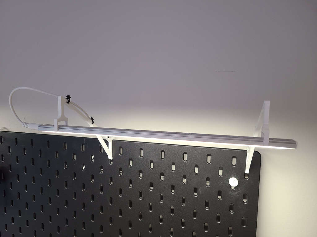 Light clip for IKEA SKÅDIS Board for ASOKO Under Cabinet Led Light