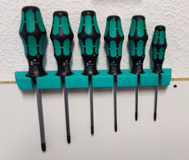 Holder for set of 6 WERA Kraftform Plus Torx screwdrivers