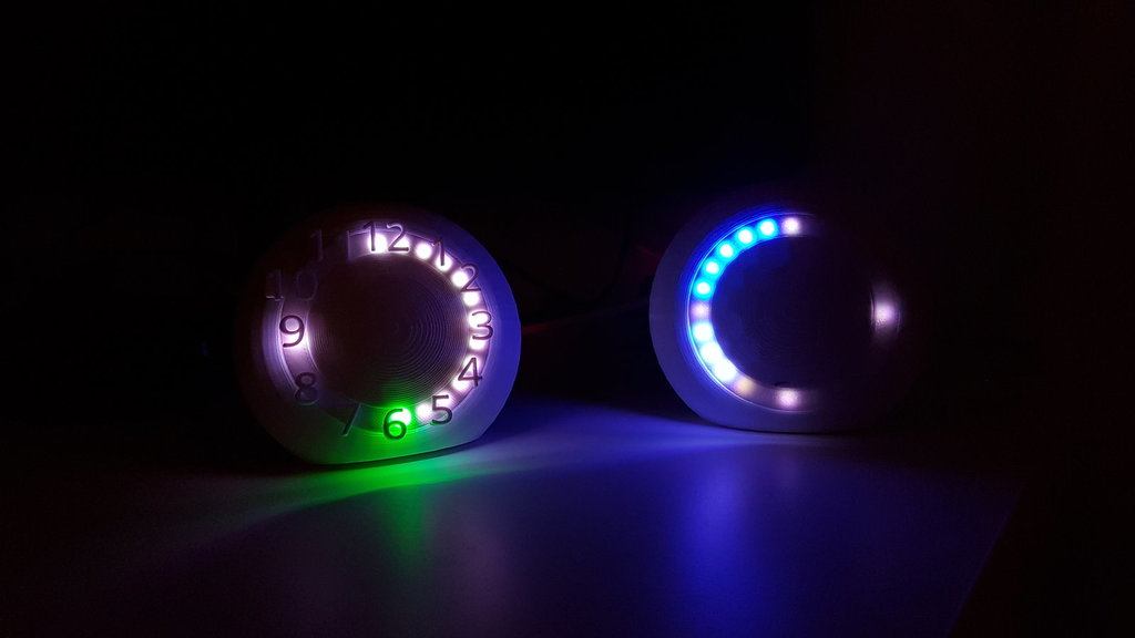 Neopixel Stand for Arduino Controlled Clock and Thermometer