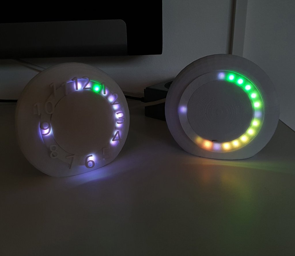 Neopixel Stand for Arduino Controlled Clock and Thermometer