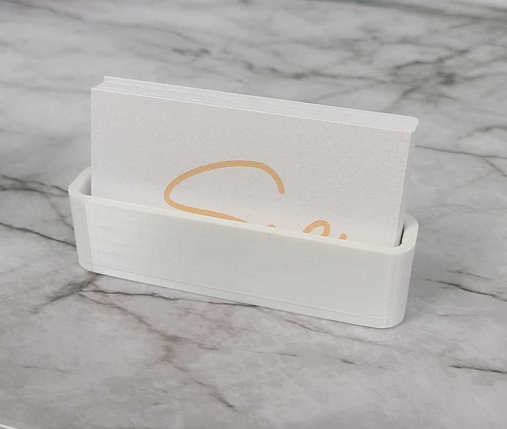 Simple business card holder for desk