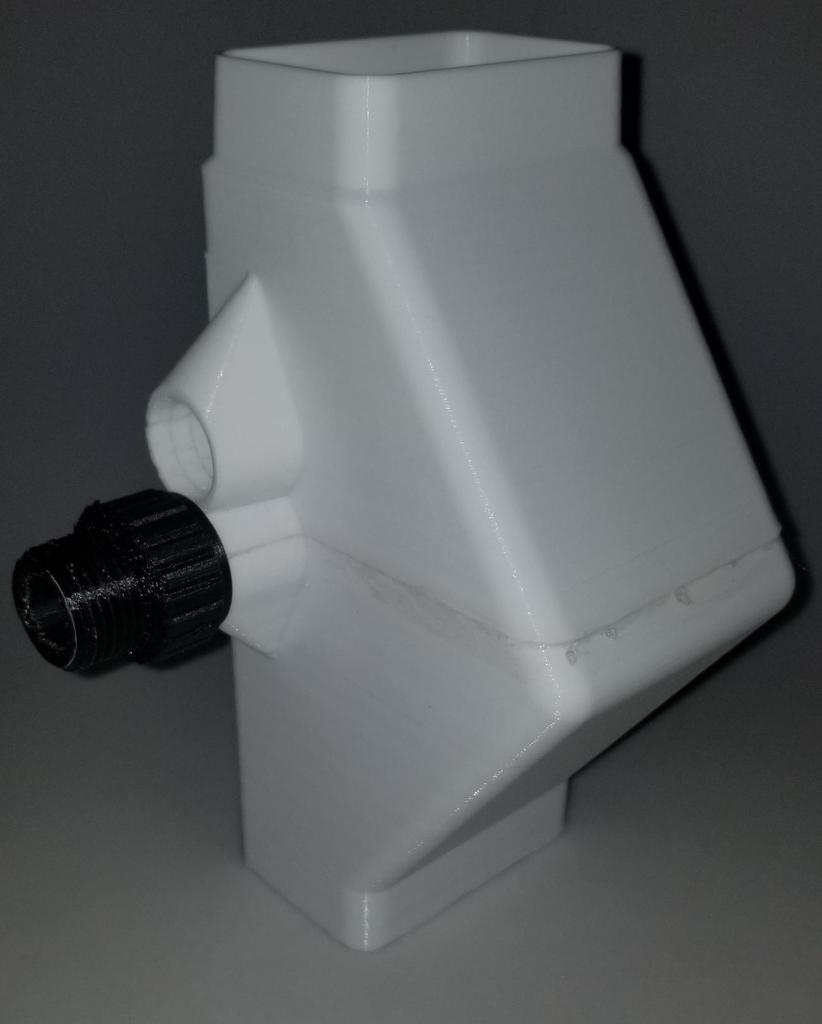 Hose Connection piece for rainwater barrel Downpipe Diverter