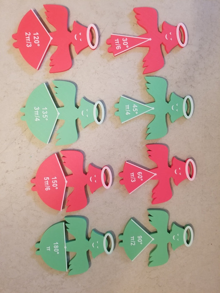 Christmas Angle Tree Ornaments for Learning Mathematics