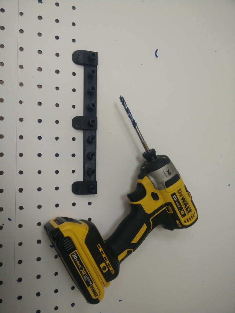 Pegboard drill template set with 25mm offset and 6mm hole