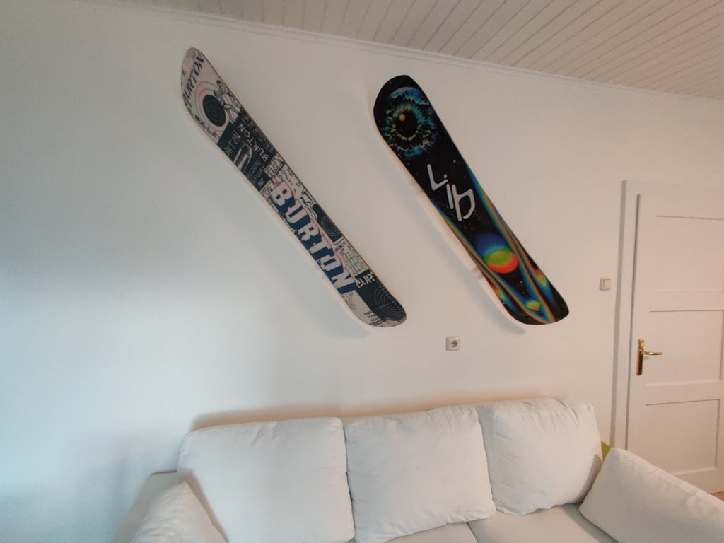 Simple Wall Mounted Snowboard Holder