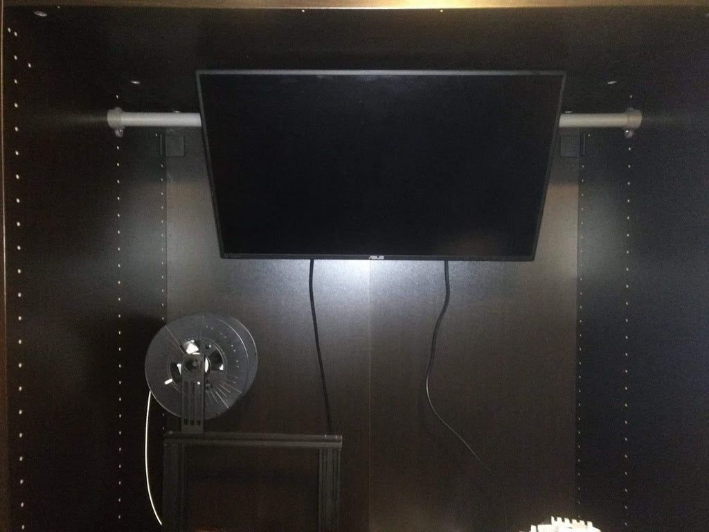 VESA monitor mount for 1 inch bar (Ikea hanger)
