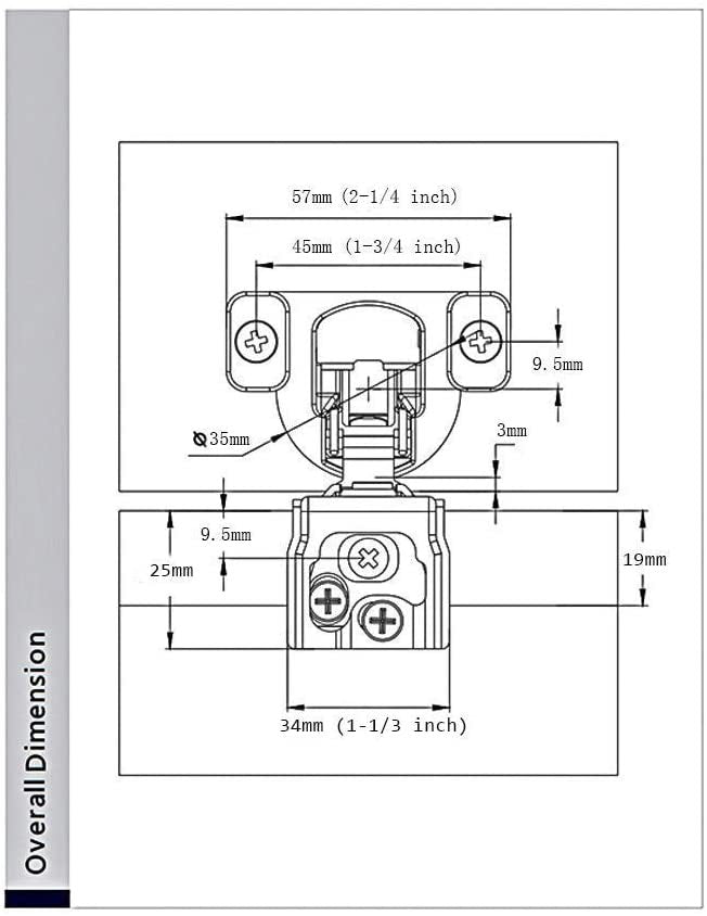 Drill block for soft-close cabinet hinges - homdiy HDSCH114SNB