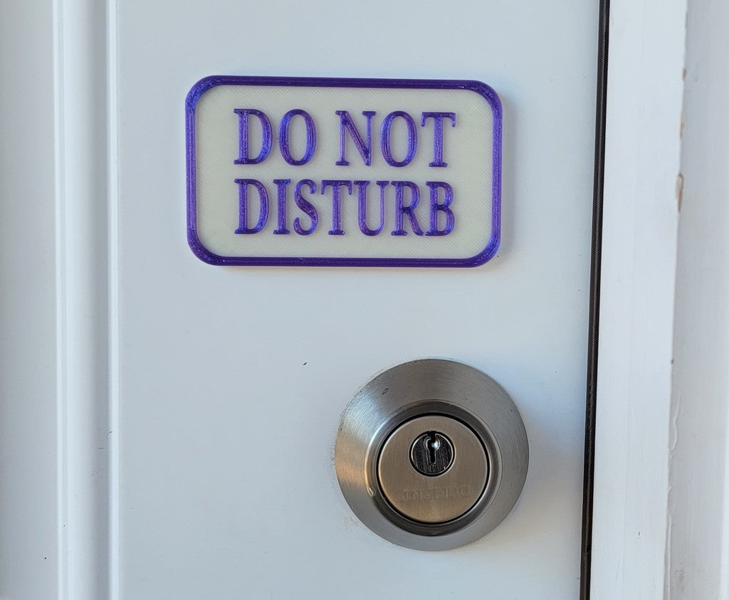Magnetic &quot;Do Not Disturb&quot; sign for doors