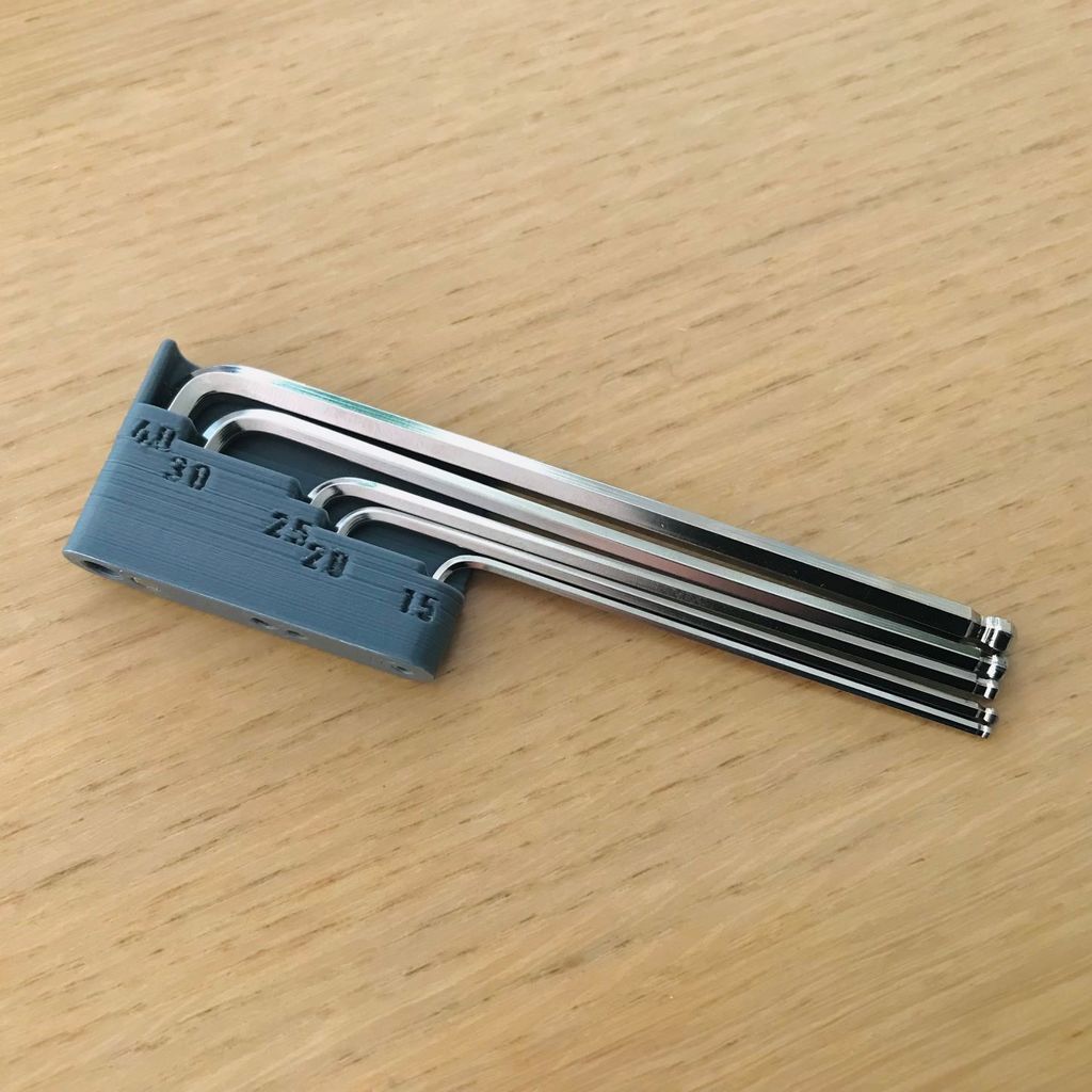 Compact holder for Allen keys / hex key for Ender 3 Pro