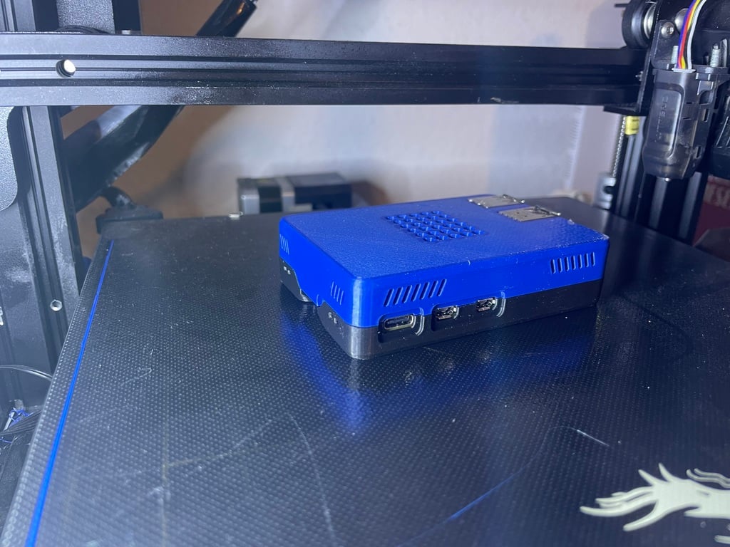 Raspberry Pi 5 Case with Ventilation Holes and New USB/LAN Layout