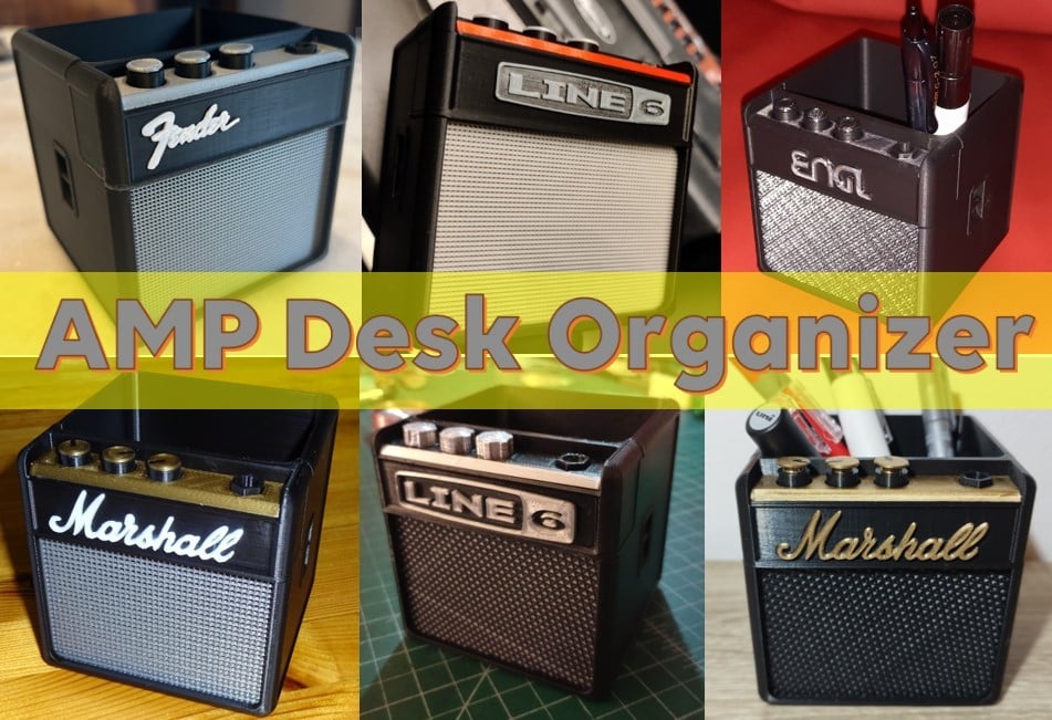 AMP Desk Organizer for Guitar and Music Enthusiasts