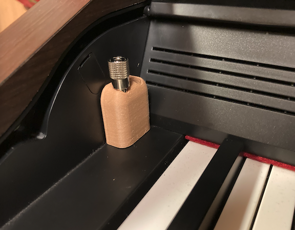 Headphone Adapter Holder for Digital Piano and Guitar Amplifiers