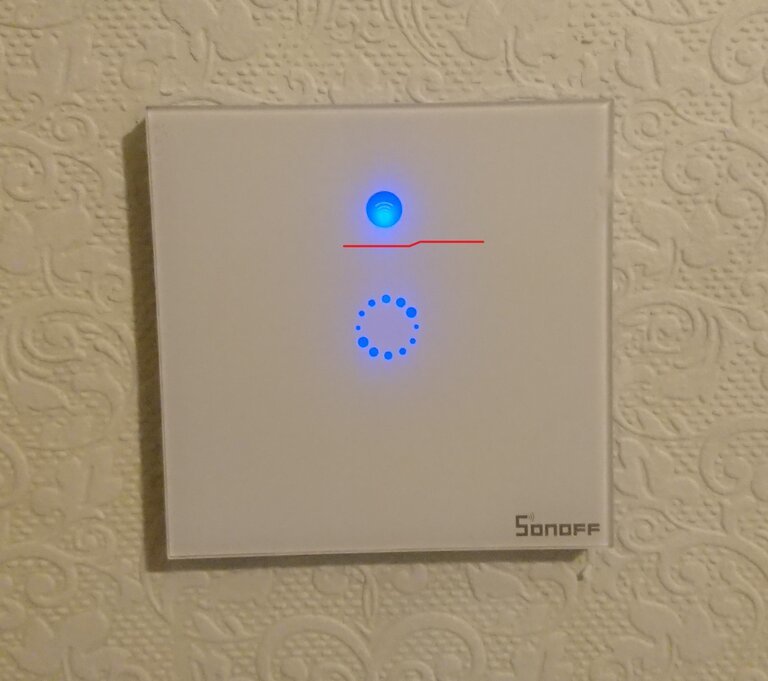 Sonoff Touch Cover for Flashing LED in case of Wifi Failure