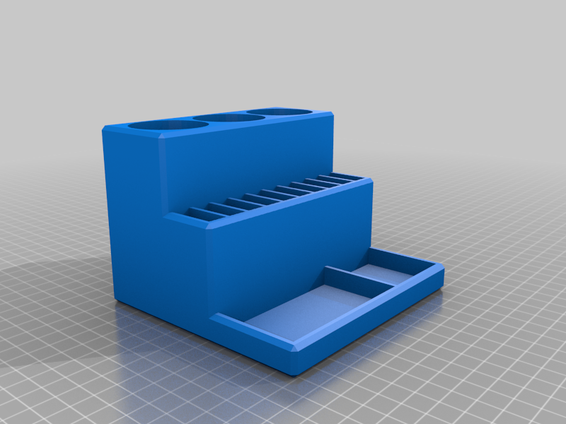 Small desk organizer for pencils, pens and erasers
