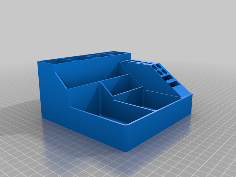 Desk organizer V2 with larger holes and spaces