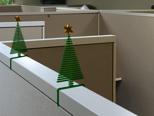 Christmas Tree Ornaments Tailored for the Office