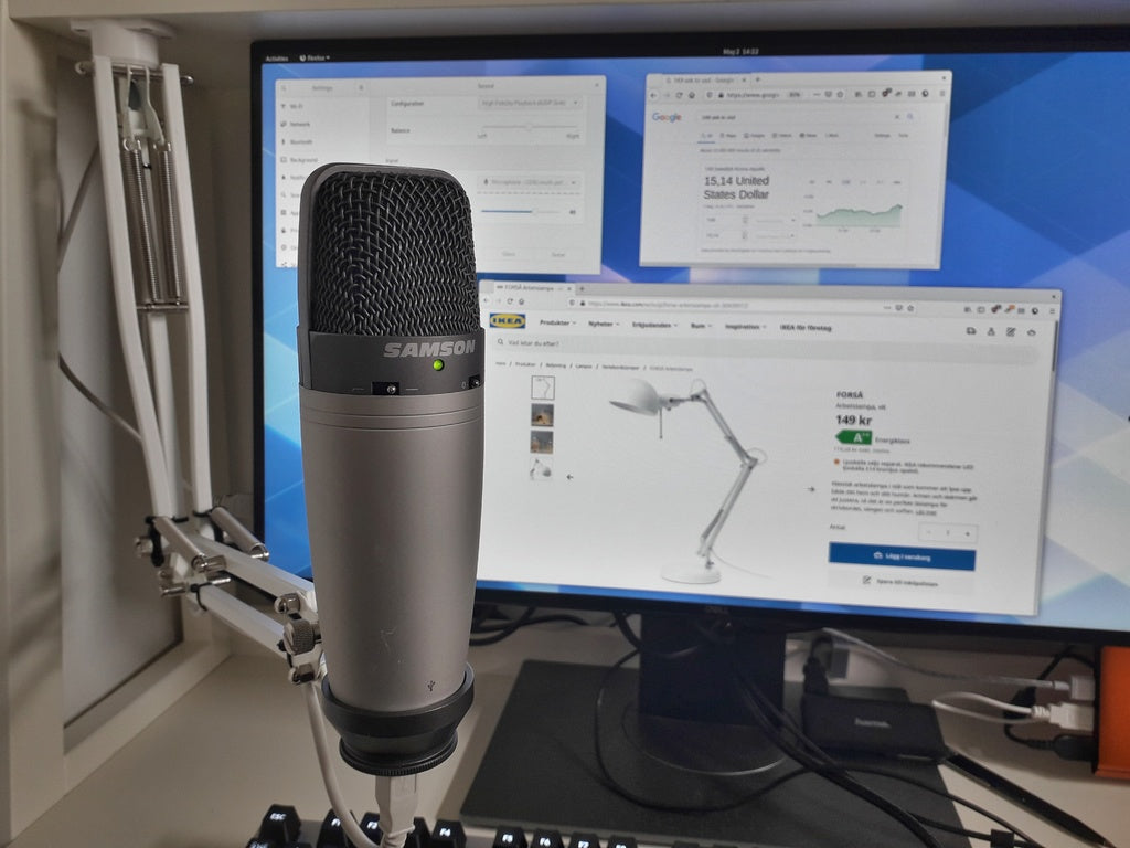 IKEA Forså Compact microphone boom arm with flip mount