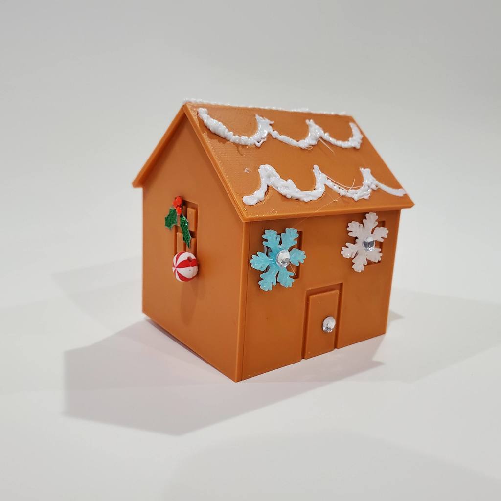 3D printed Gingerbread Village for Christmas decoration