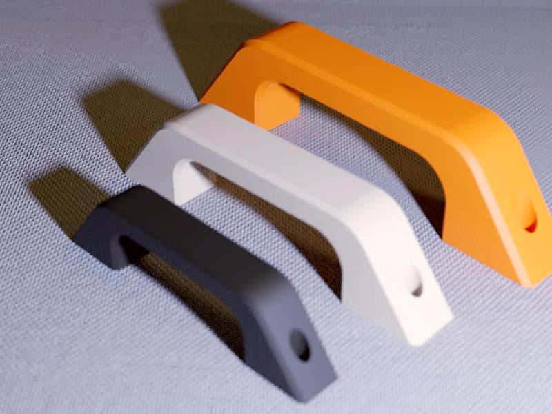All-round handles in four sizes for furniture, cabinets and drawers