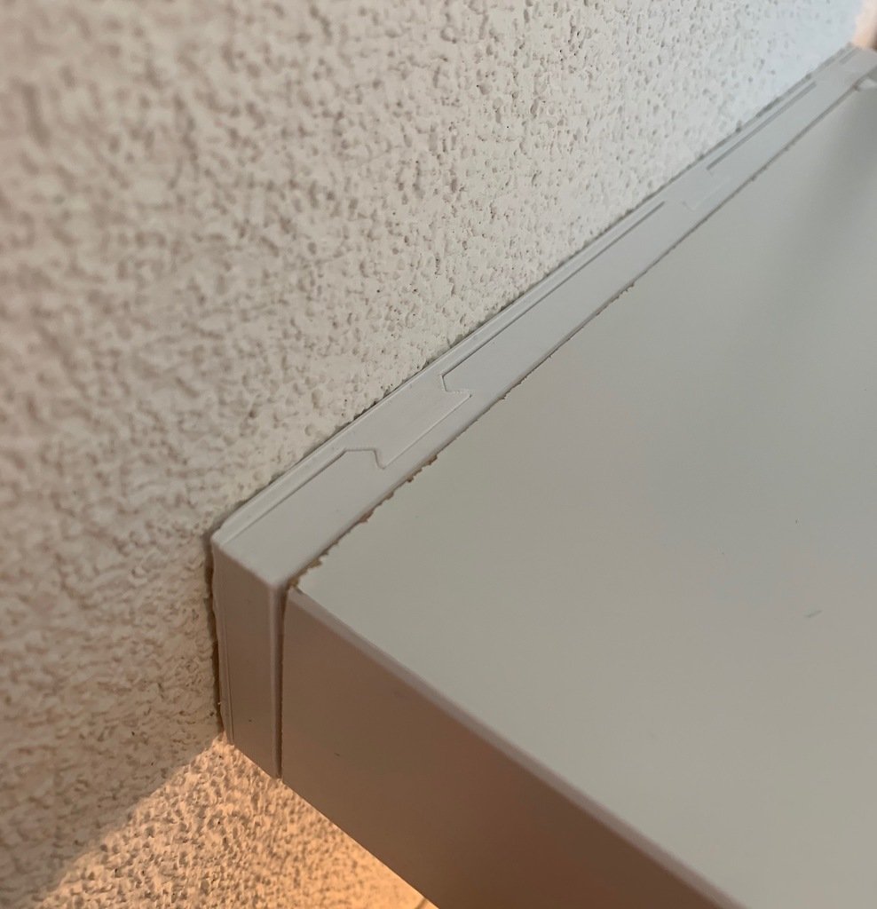 Improved wall mounting for IKEA Lack shelf