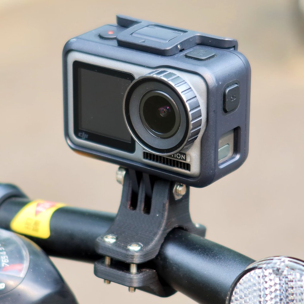 Action camera mount for DJI OSMO ACTION and other brands