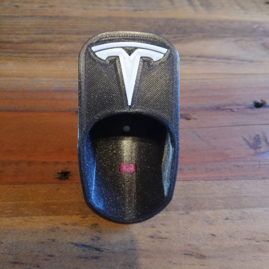 Tesla Charger Organizer with separate logo insert and nub