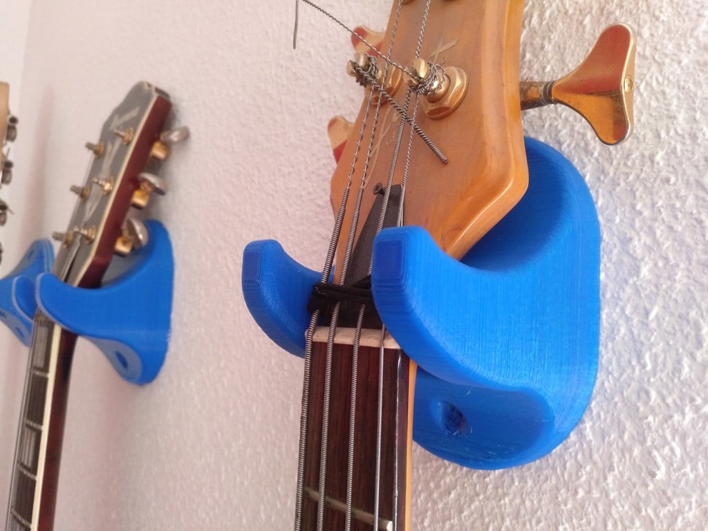 Guitar and bass wall mounting