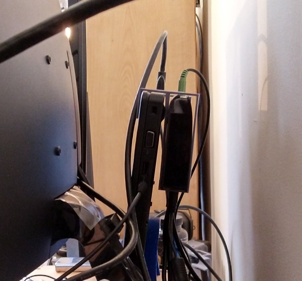 Vertical USB Dock Laptop Mount for Kensington, Dell and Lenovo