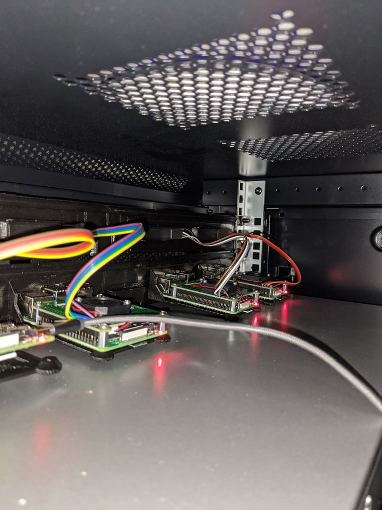 Quad Raspberry Pi Rack Mount with Displays