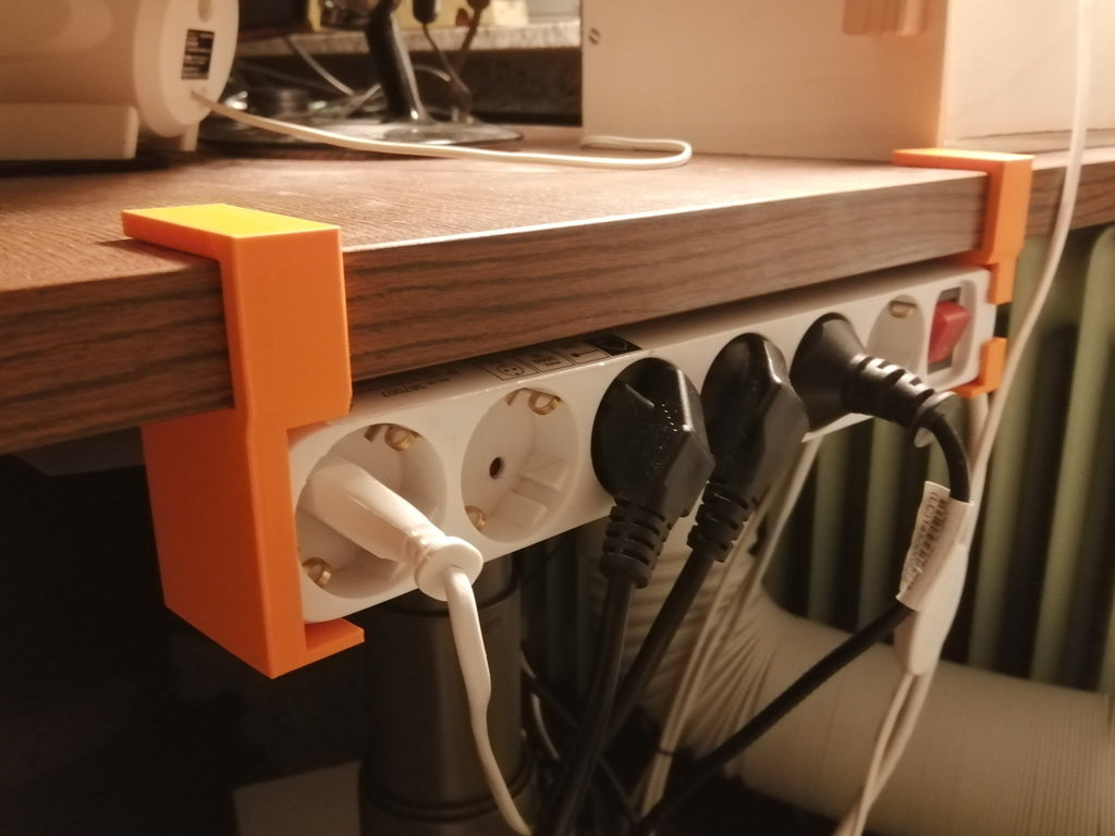 Desk mount for extension cord suitable for IKEA Idasen